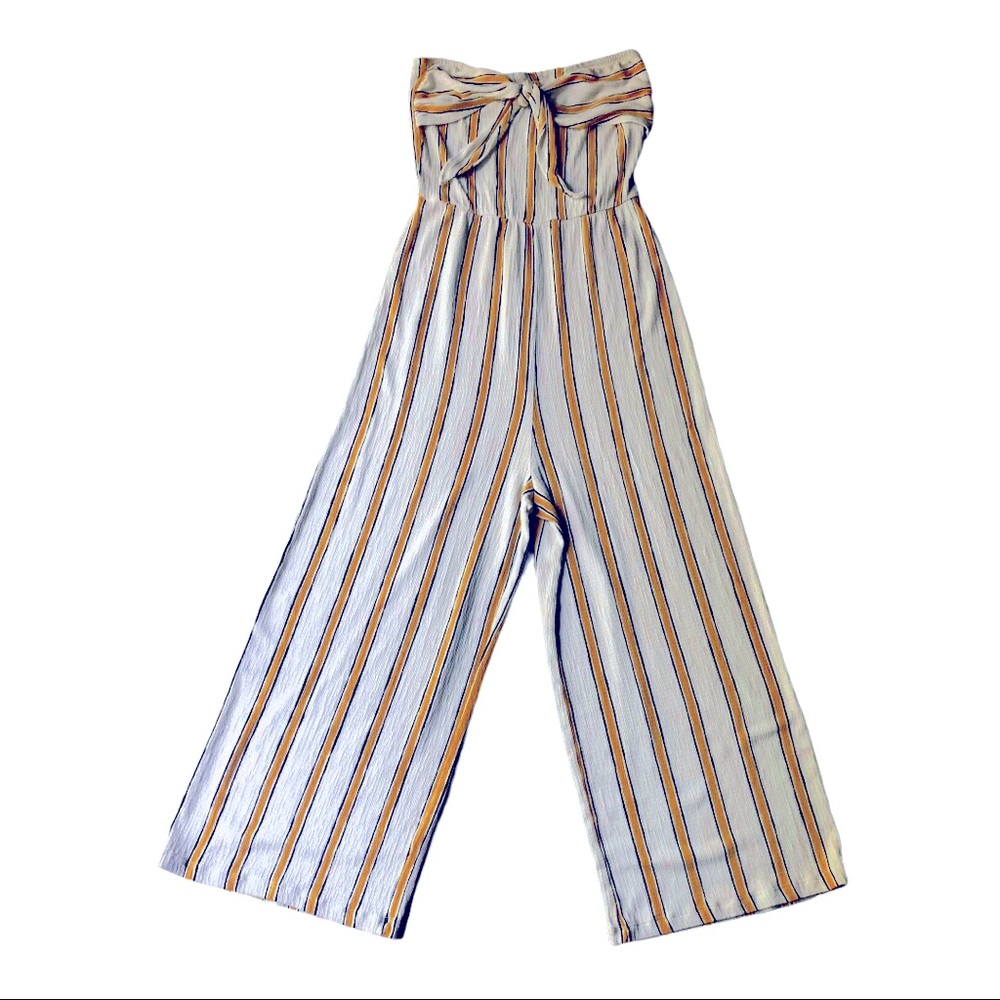 LOVE TREE | Ruched Tube Top Jumpsuit | Size S